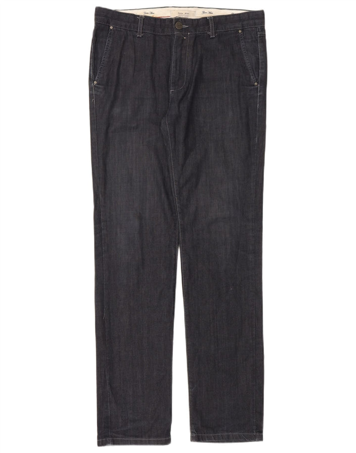 Zara Herren Straight Jeans EU 40 Medium W31 L34 Marineblau