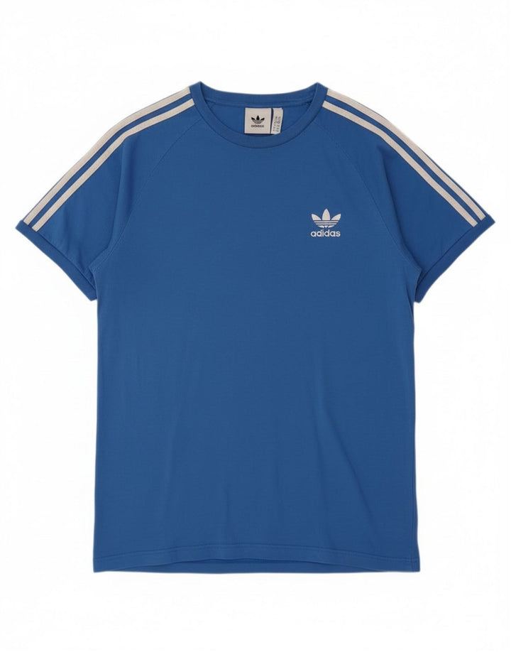 Adidas Herren T-Shirt Top mittelblaue Baumwolle