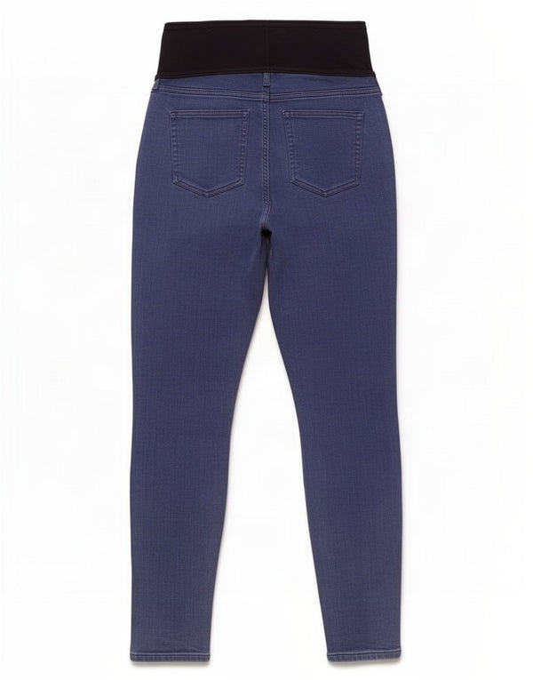 Gap Damen Umstands-Röhrenjeans UK 10 Small W32 L30 Blaue Baumwolle