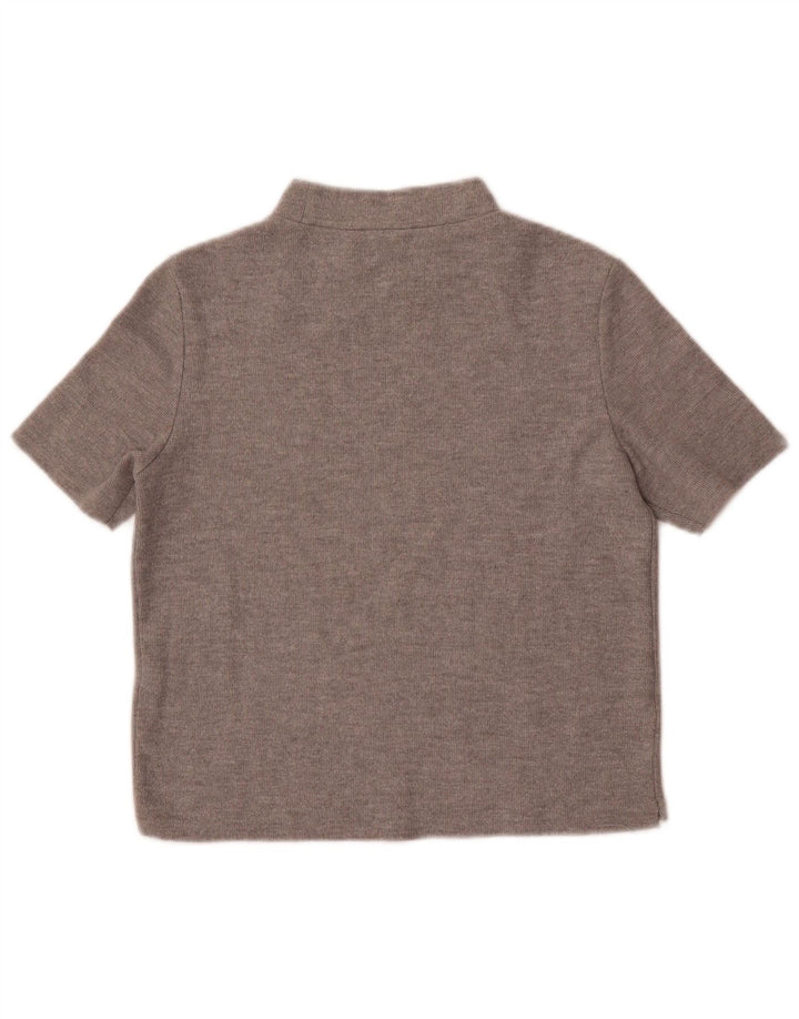 Zara Damen Trafaluc Crop T-Shirt Top UK 10 Small Grau Polyester