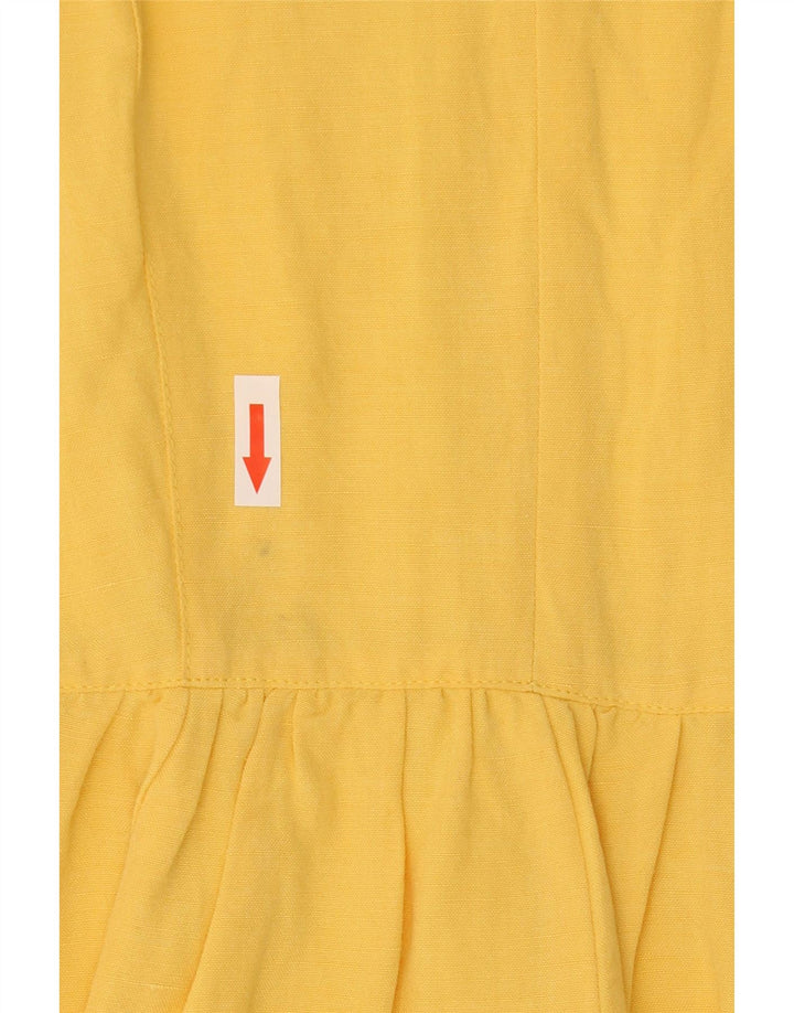 Roccobarocco Damen A-Linien-Kleid UK 10 Small Gelb