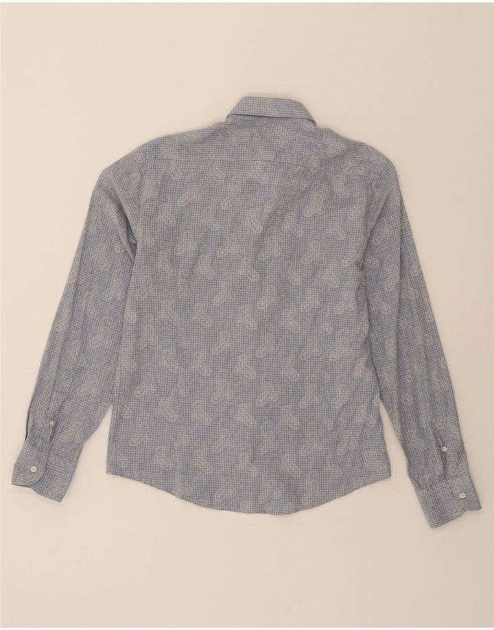MASSIMO DUTTI Mens Shirt Medium Blue Paisley Cotton Vintage Massimo Dutti and Second-Hand Massimo Dutti from Messina Hembry 