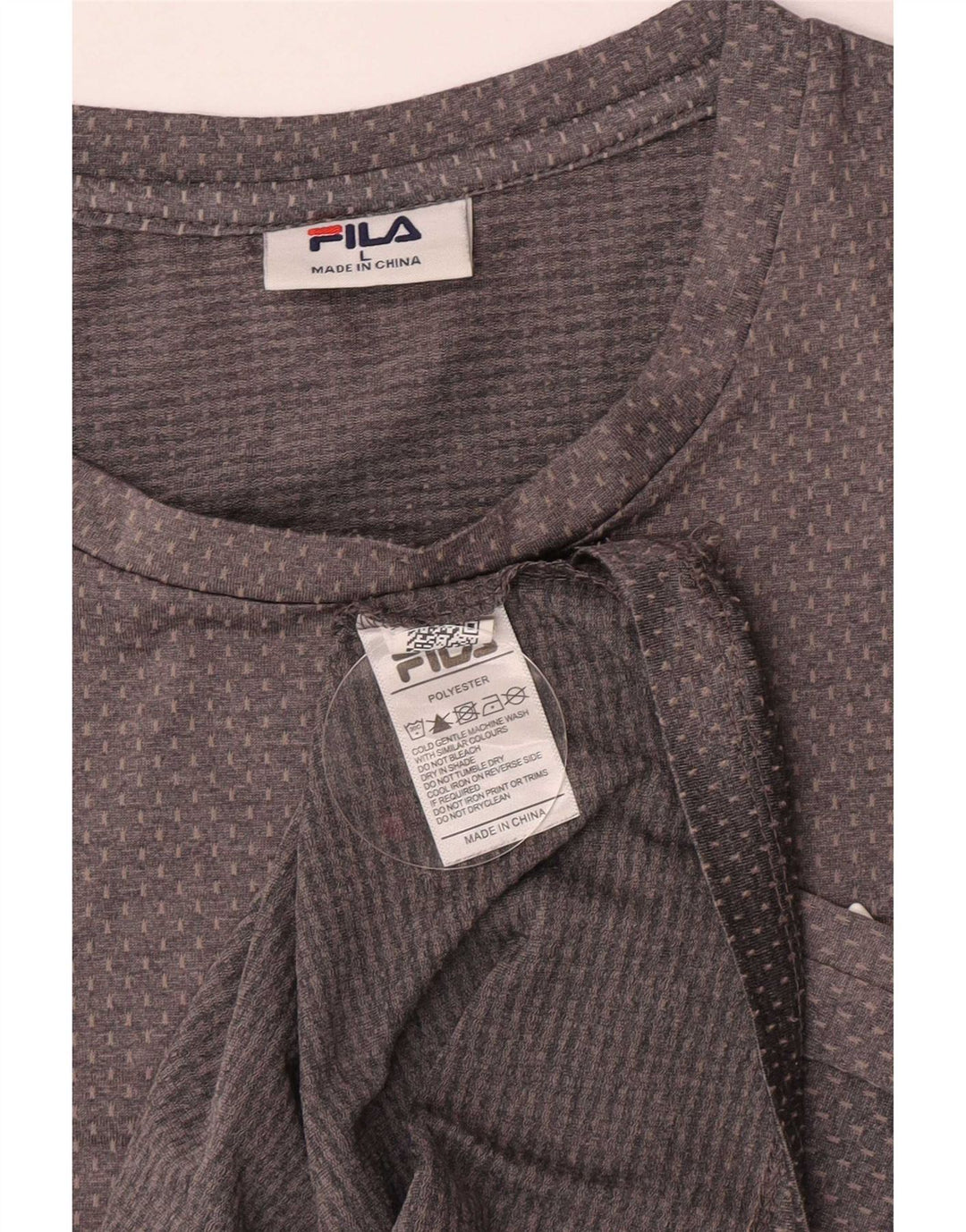 Fila Herren T-Shirt Top Large Grau Polyester