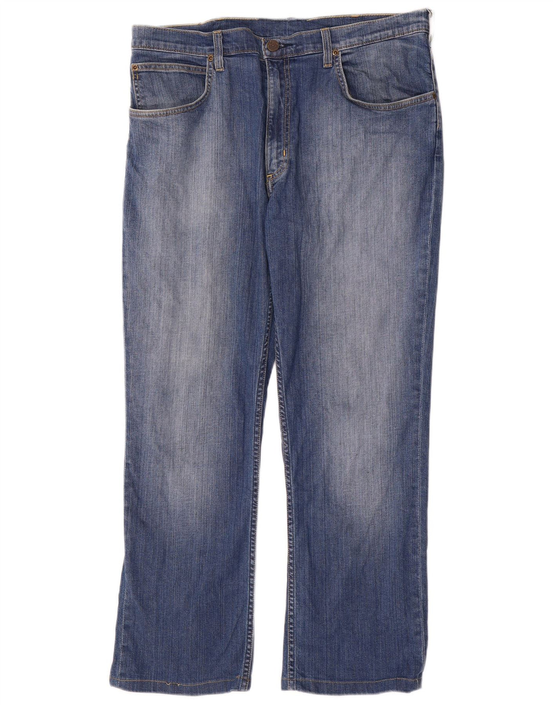 Lee Herren Brooklyn Straight Jeans W38 L29 Blaue Baumwolle