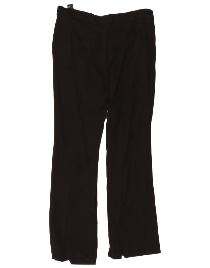 Massimo Dutti Damen Bootcut-Hose W34 L32 Schwarze Viskose