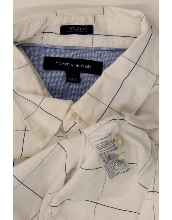 Tommy Hilfiger Herrenhemd, mittelweiß, kariert, Baumwolle