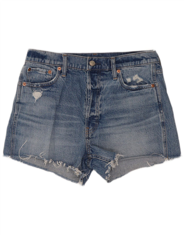 Gap Distressed Denim-Shorts für Damen, W30, mittelblaue Baumwolle