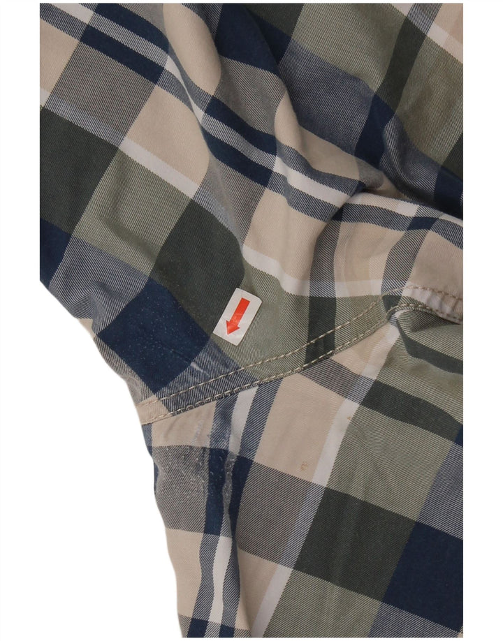 Sisley Herren-Cargoshorts IT 50 Large W36 Mehrfarbig karierte Baumwolle
