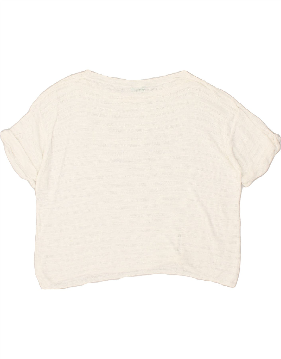 BENETTON Womens Blouse Top UK 18 XL Off White Cotton | Vintage Benetton | Thrift | Second-Hand Benetton | Used Clothing | Messina Hembry 