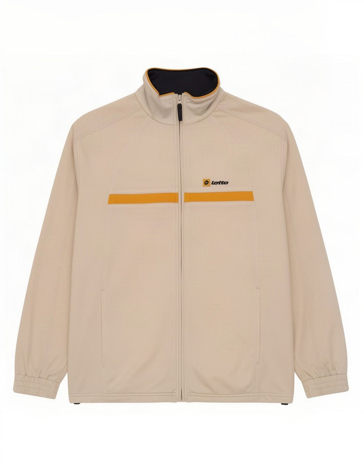 Lotto Herren-Trainingsanzug-Oberjacke IT 46/50 Mittelweißes Colourblock-Polyester