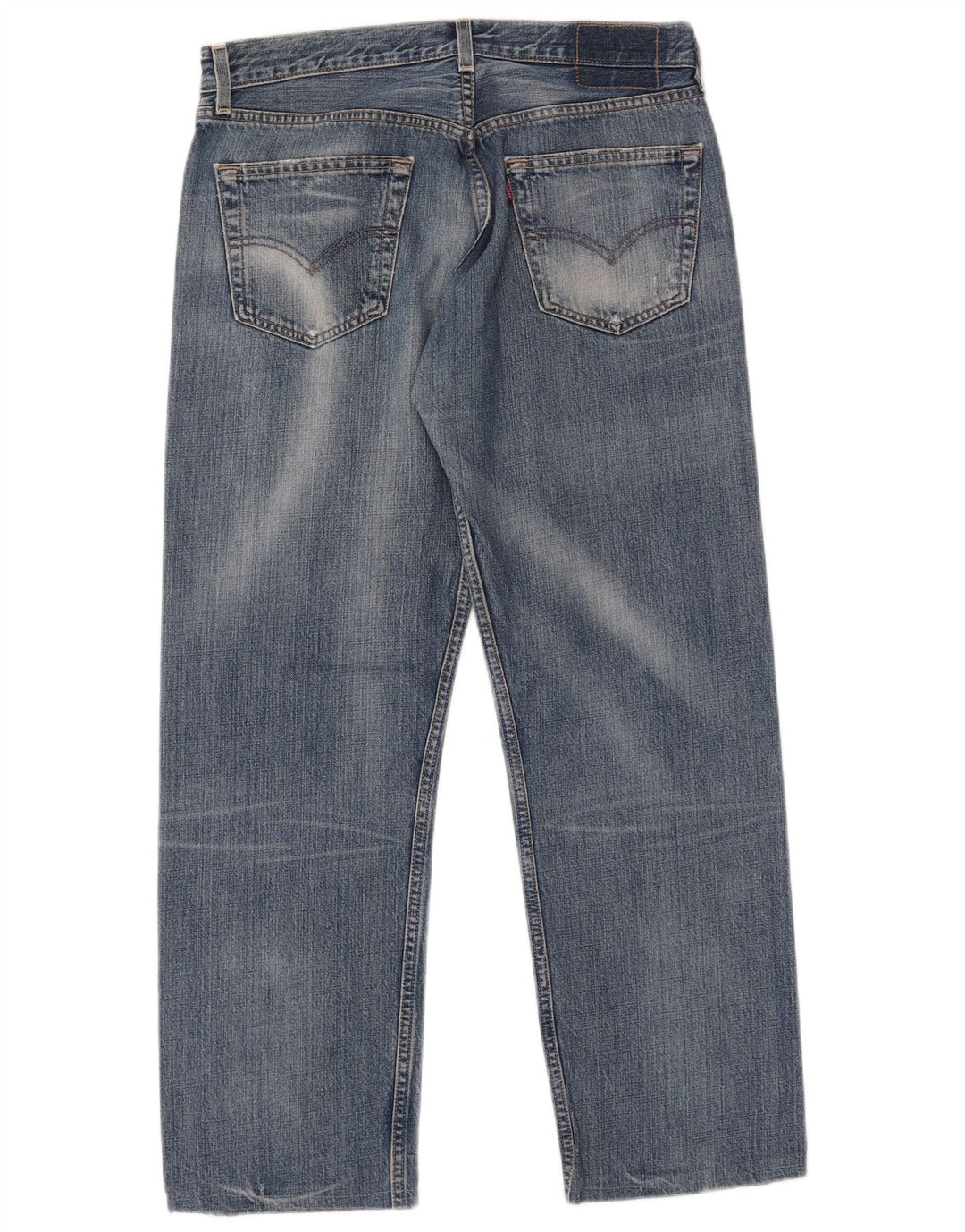 Levi's Herren 501 Distressed Straight Jeans W34 L27 Blaue Baumwolle