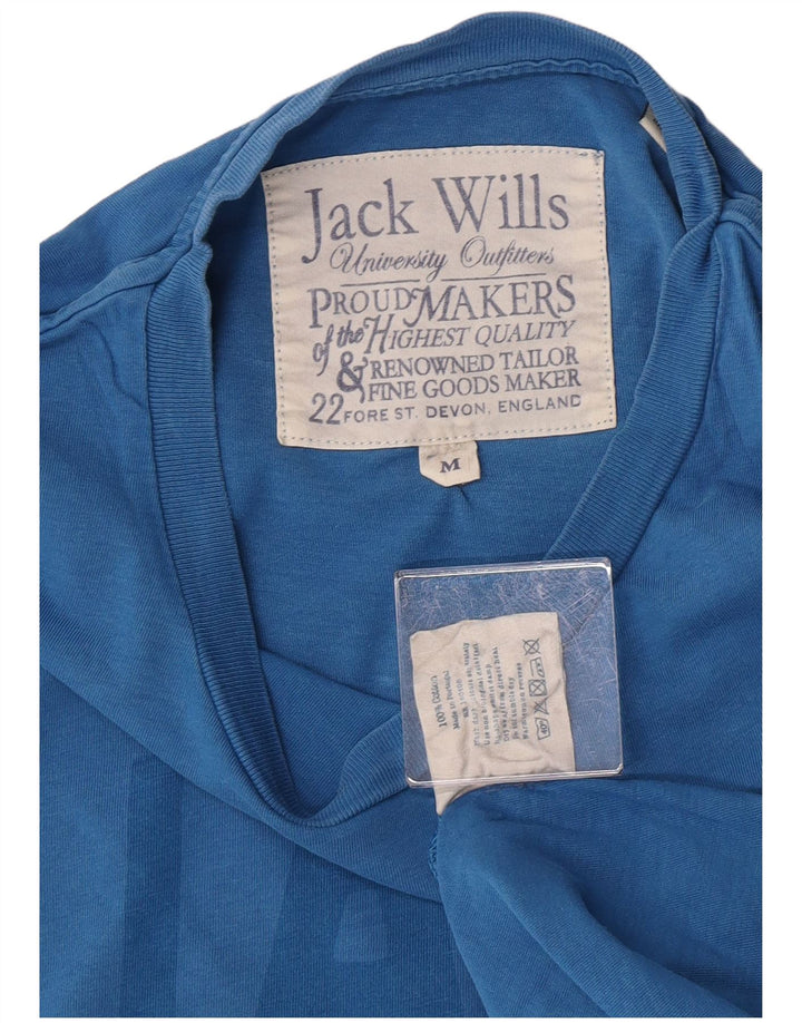 Jack Wills Herren-T-Shirt mit Grafik, mittelblaue Baumwolle