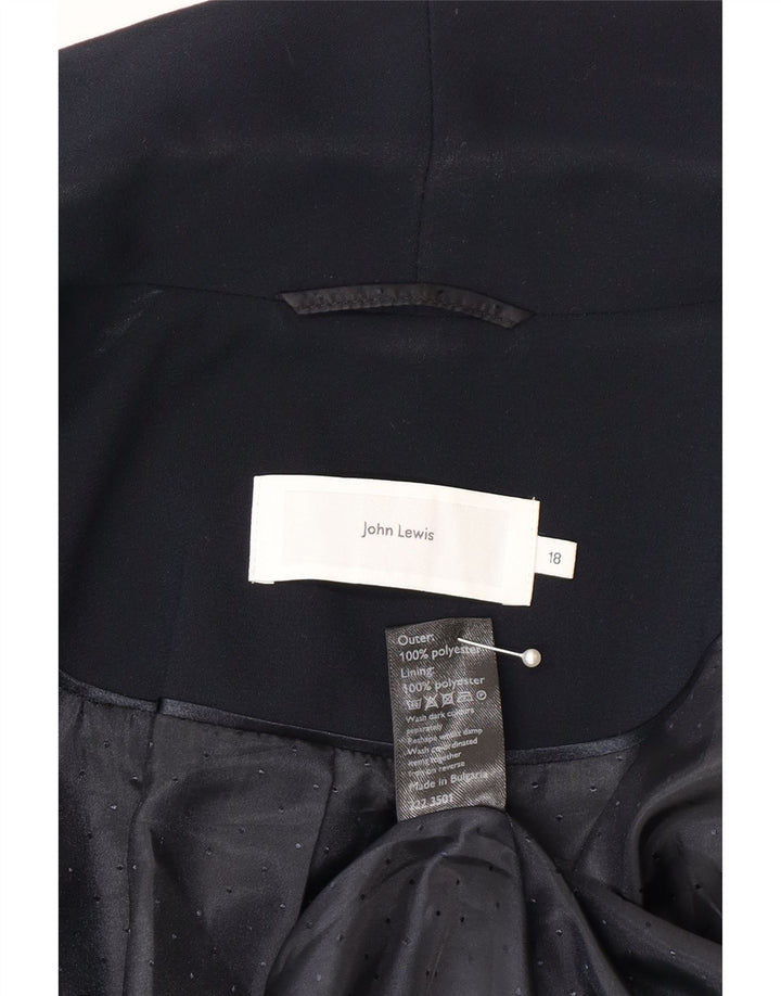 John Lewis Damen 1-Knopf-Blazerjacke UK 18 XL Marineblau Polyester