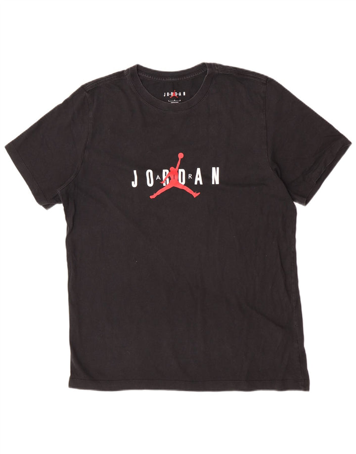 Jordan Herren-T-Shirt mit Grafik, groß, aus schwarzer Baumwolle