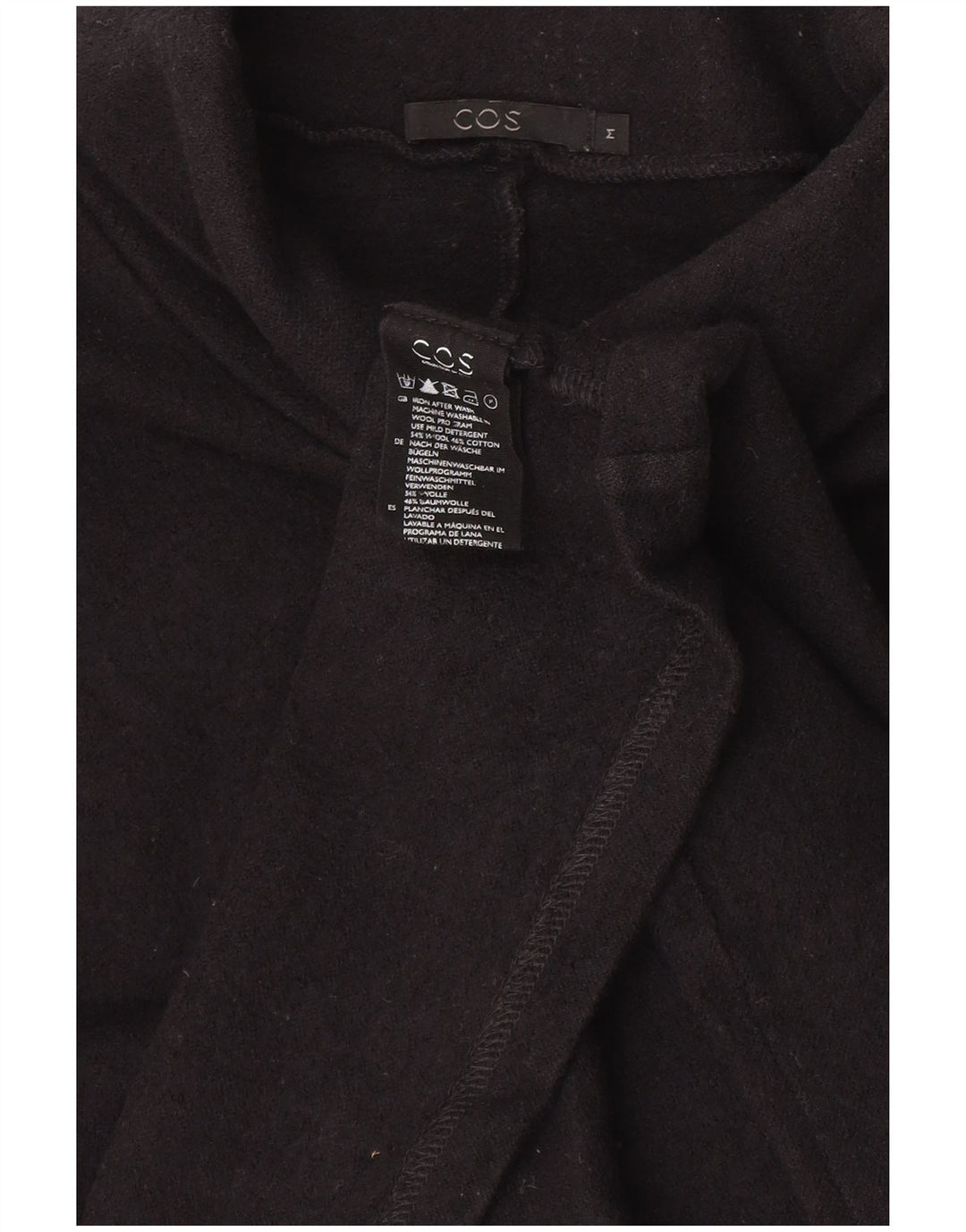 Cos Damen-Pullover mit Rollkragen, 3/4-Ärmel, UK-Gr. 14, mittelmarineblaue Wolle