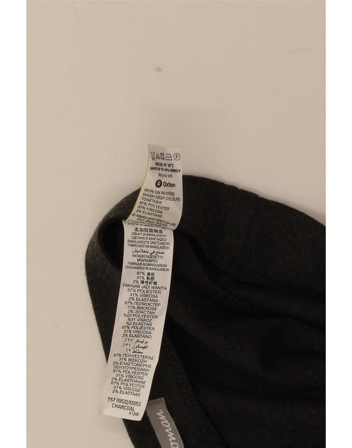 Marks & Spencer Damen Gerade Freizeithose UK 12 Medium W30 L28 Grau