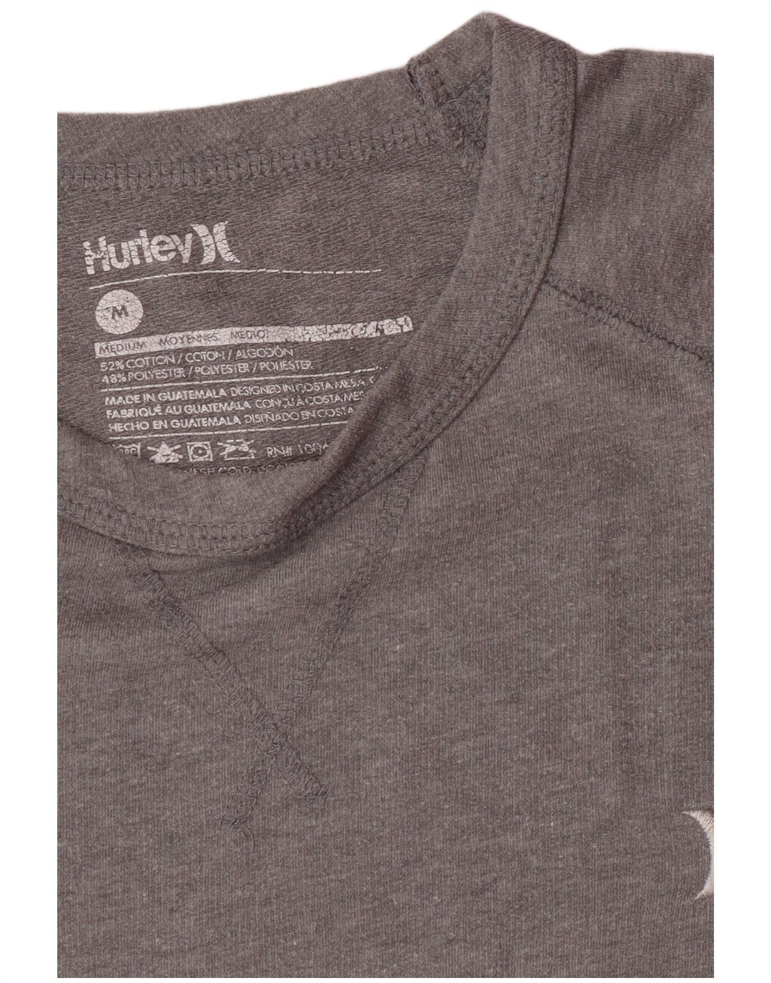 HURLEY Herren-Sweatshirt-Pullover aus mittelgrauer Baumwolle