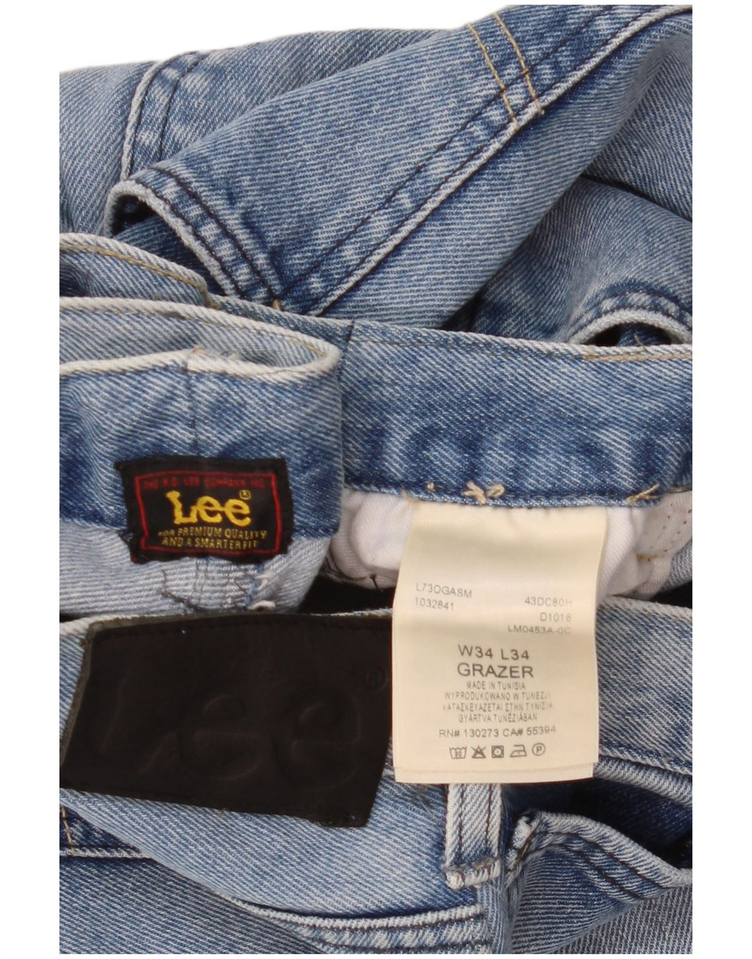 Lee Herren Tapered Jeans W34 L27 Blaue Baumwolle