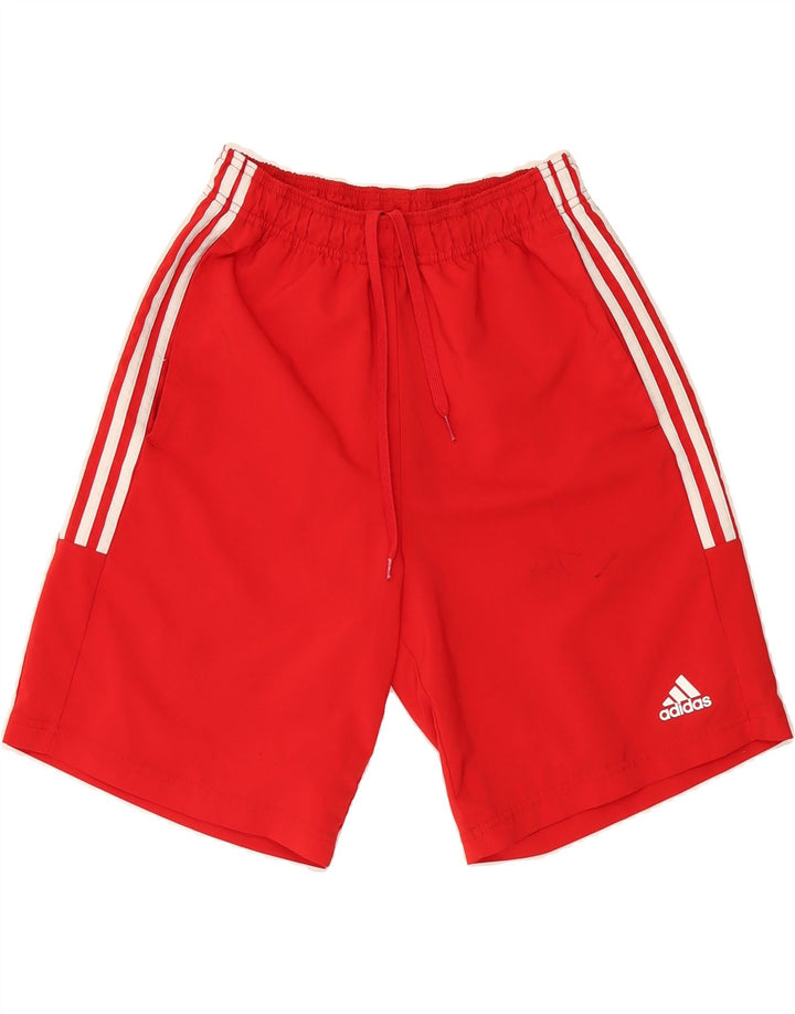ADIDAS Mens Sport Shorts Small Red Polyester Vintage Adidas and Second-Hand Adidas from Messina Hembry 