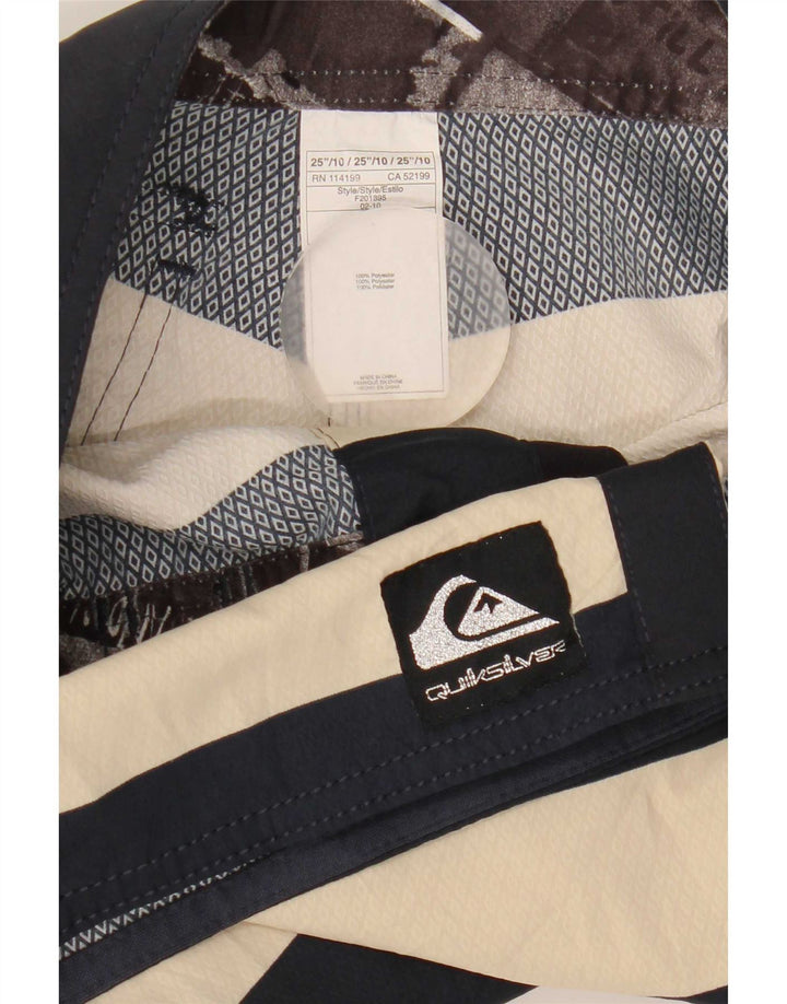 Quiksilver Badeshorts für Jungen, 9–10 Jahre, marineblau, gestreift, Polyester