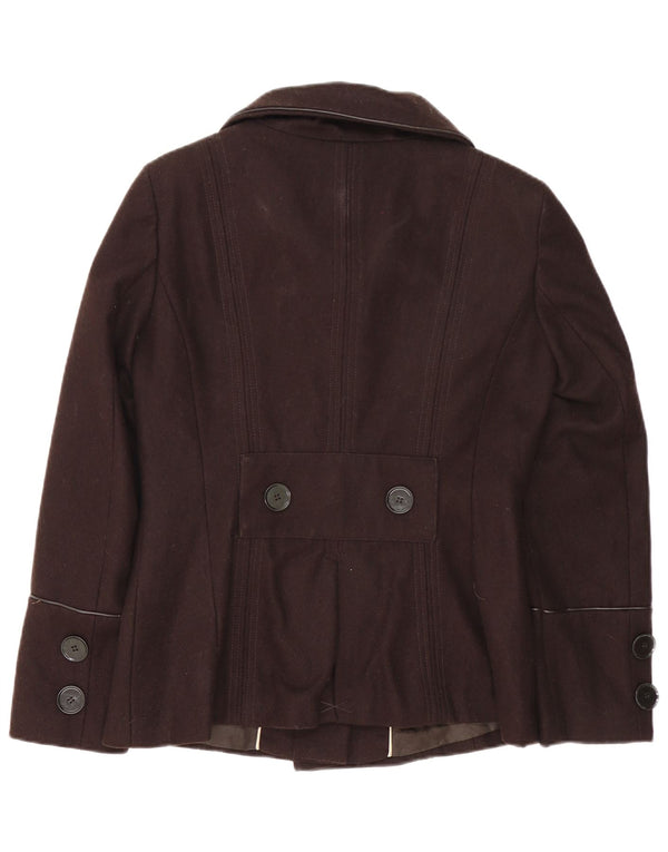 Zara Damen Militärjacke UK 16 Große braune Wolle