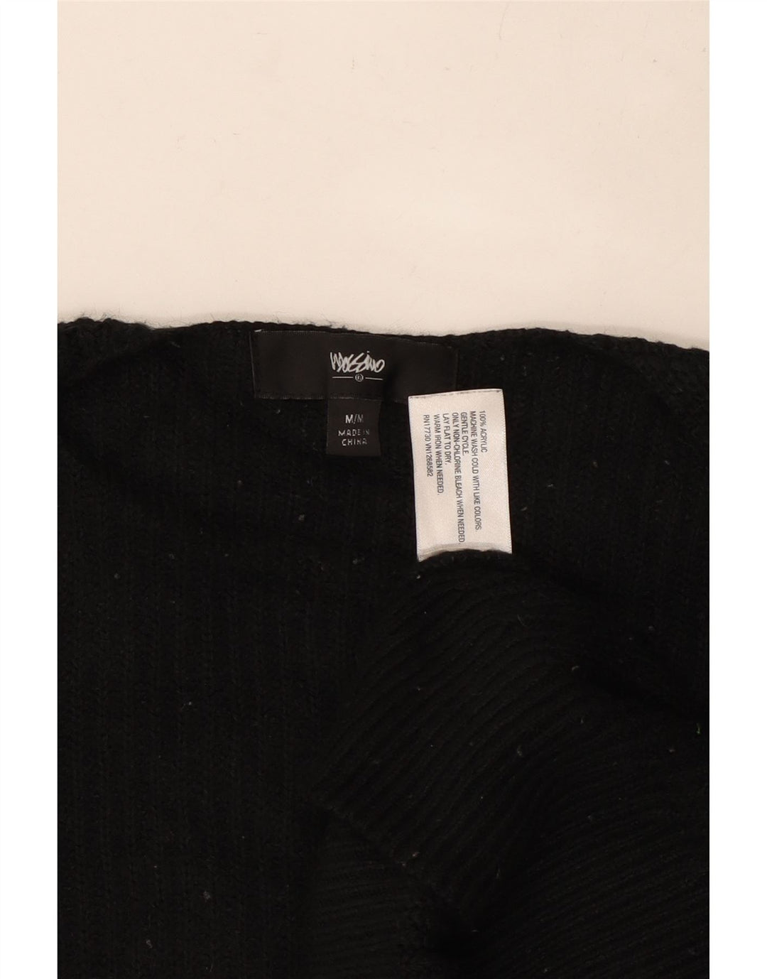 MOSSIMO Damen Übergroßer offener Cardigan-Pullover UK 14 Mittelschwarzes Acryl