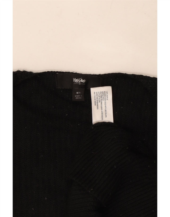 MOSSIMO Damen Übergroßer offener Cardigan-Pullover UK 14 Mittelschwarzes Acryl