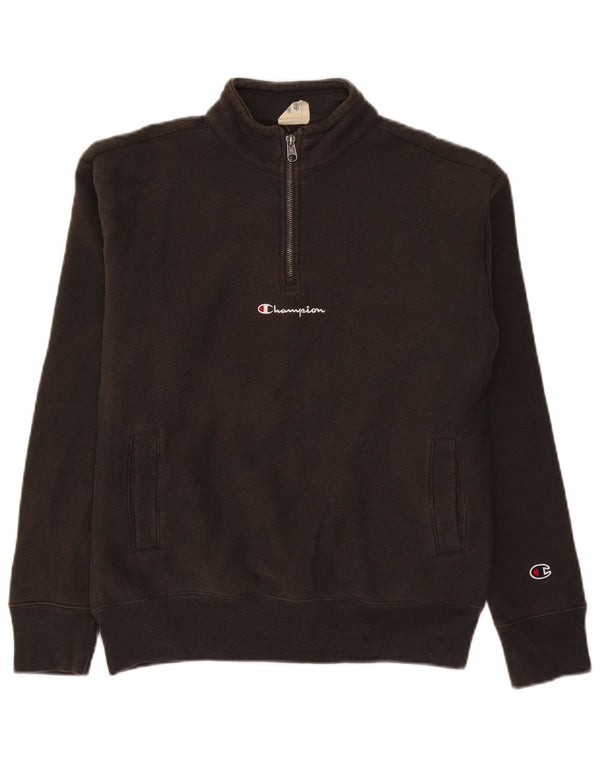 Champion Herren-Sweatshirt mit Reißverschluss, lockere Passform, XS, graue Baumwolle
