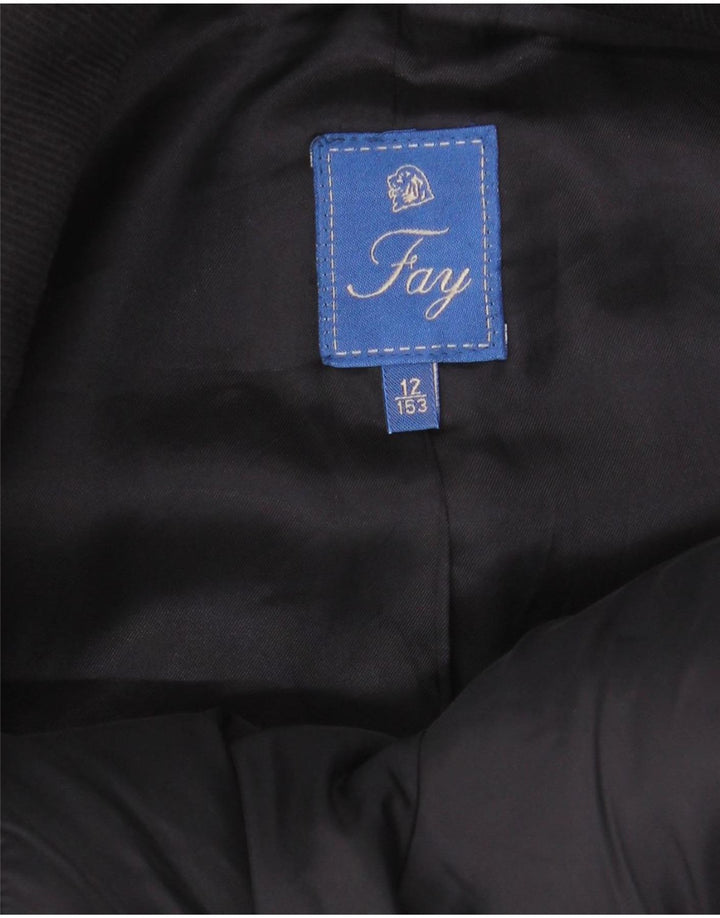 Fay-Mantel für Jungen, 11–12 Jahre, marineblaue Wolle