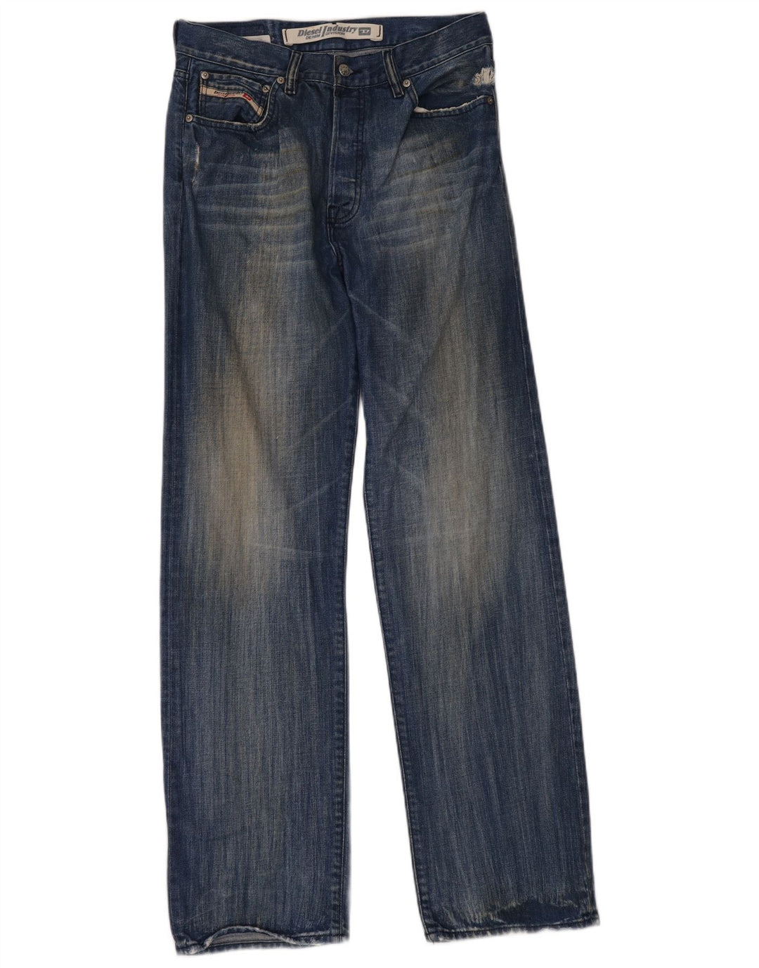 Diesel Herren Straight Jeans W32 L34 Blaue Baumwolle