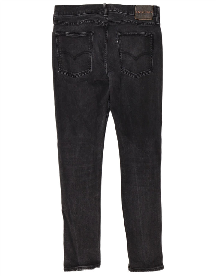 Levi's Herren Slim Jeans W34 L31 Schwarze Baumwolle