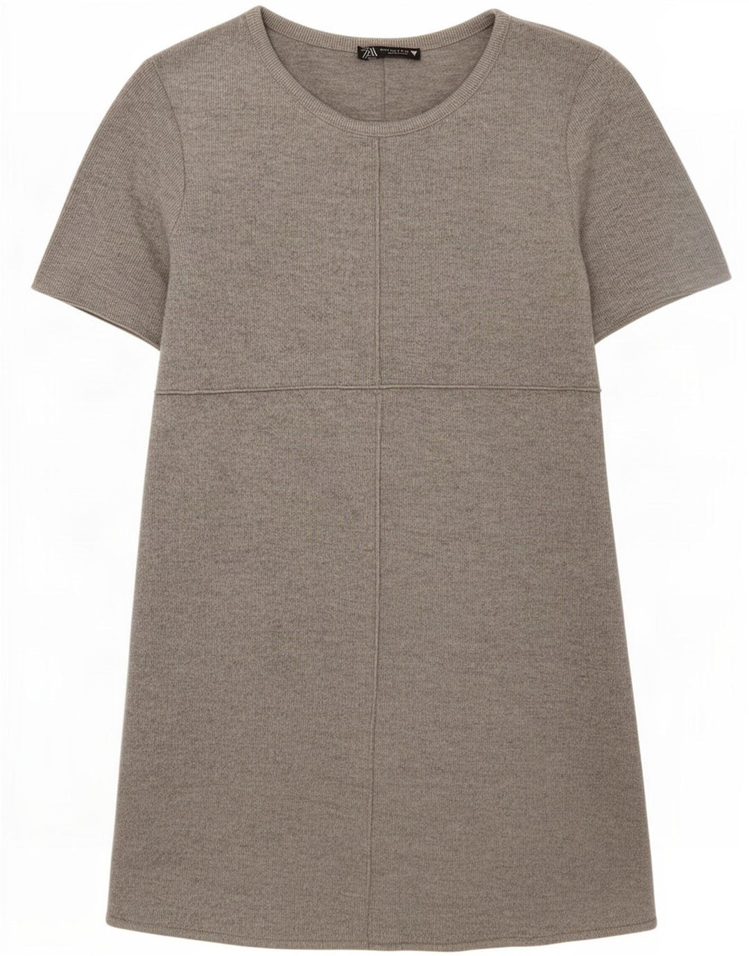 Zara Damen T-Shirt-Kleid UK 8 Small Grau Polyester