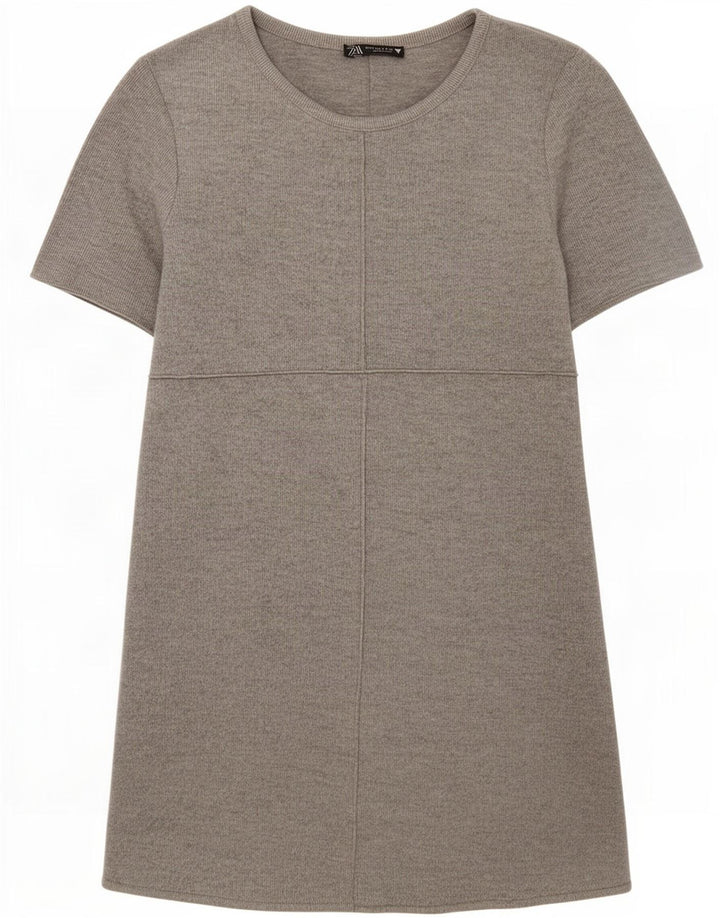 Zara Damen T-Shirt-Kleid UK 8 Small Grau Polyester