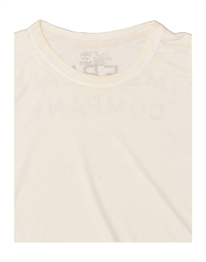 TIMBERLAND Mens Graphic T-Shirt Top XL White | Vintage Timberland | Thrift | Second-Hand Timberland | Used Clothing | Messina Hembry 