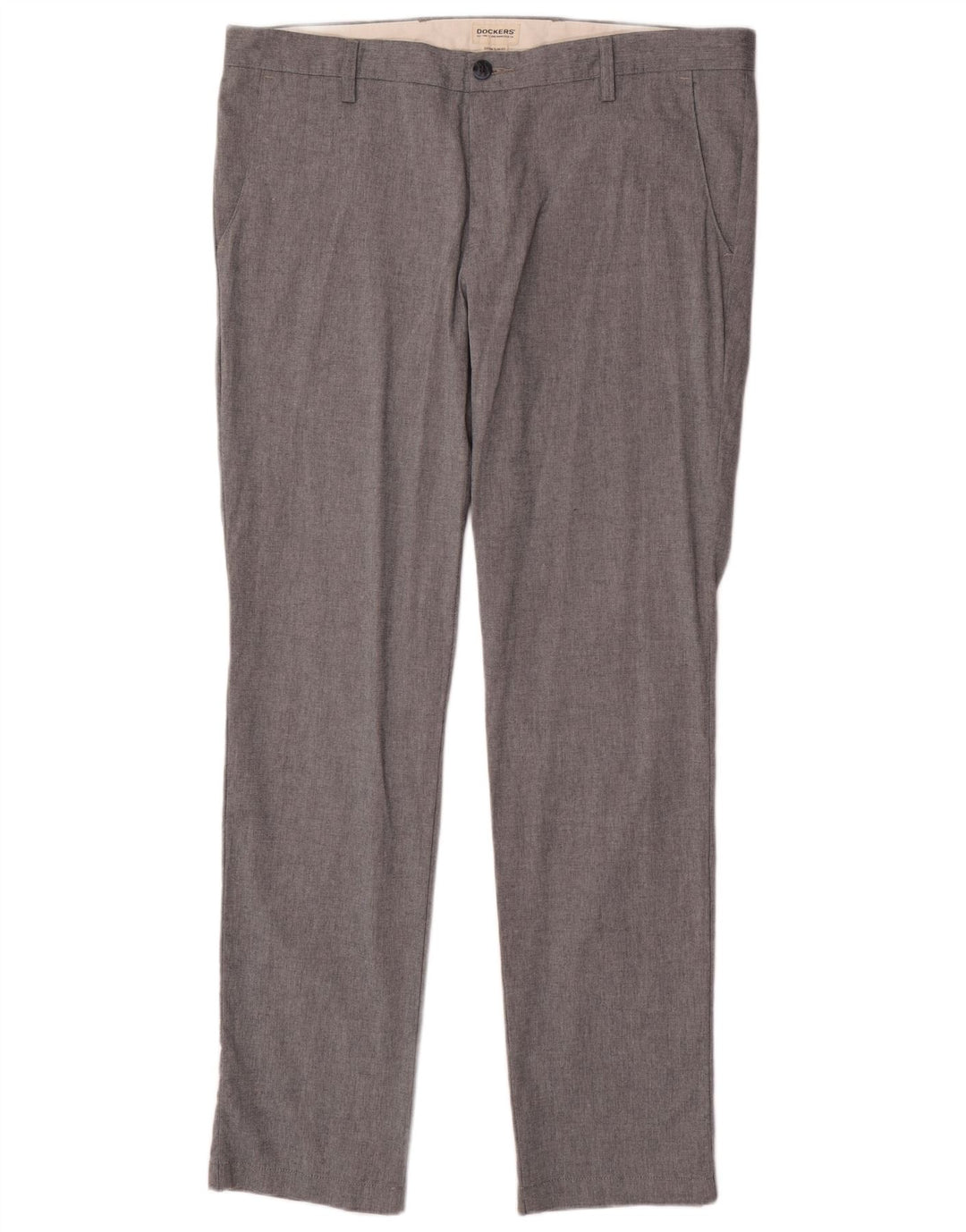 Dockers Herren-Chinohose mit extra schmaler Passform, W38, L34, graue Baumwolle