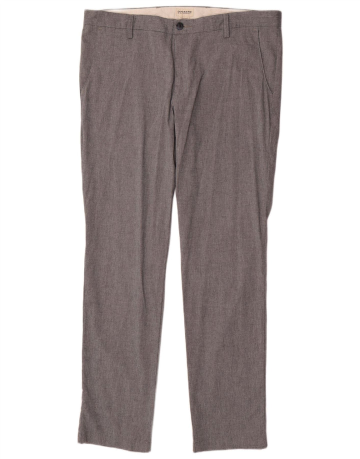 Dockers Herren-Chinohose mit extra schmaler Passform, W38, L34, graue Baumwolle