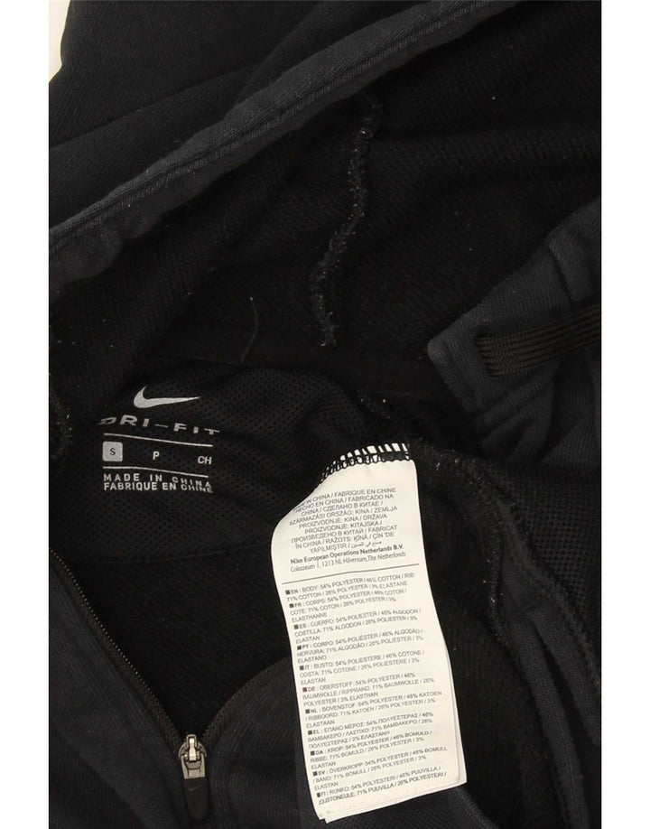 Nike Herren Dri Fit Zip Hoodie Pullover Small Schwarz Polyester