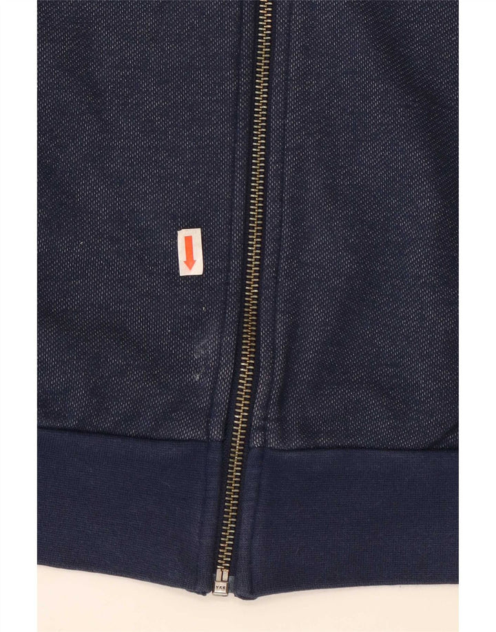 Adidas Herren-Trainingsanzug-Top-Jacke, mittelmarineblaue Baumwolle