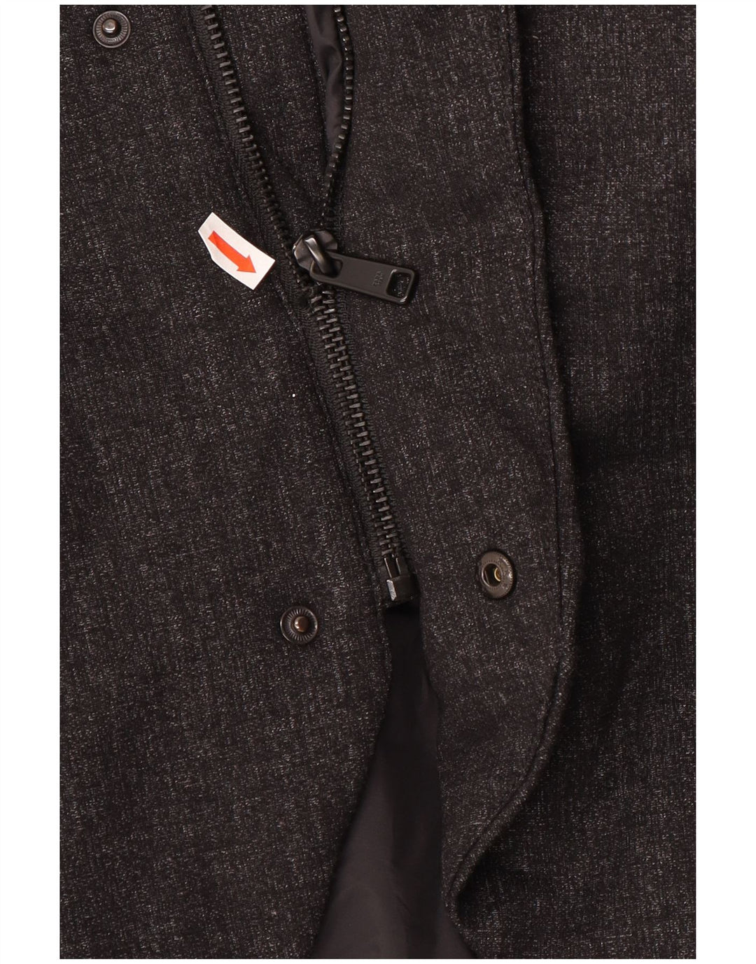 ZARA Herren Wattierter Mantel UK 40 Large Schwarz Polyester