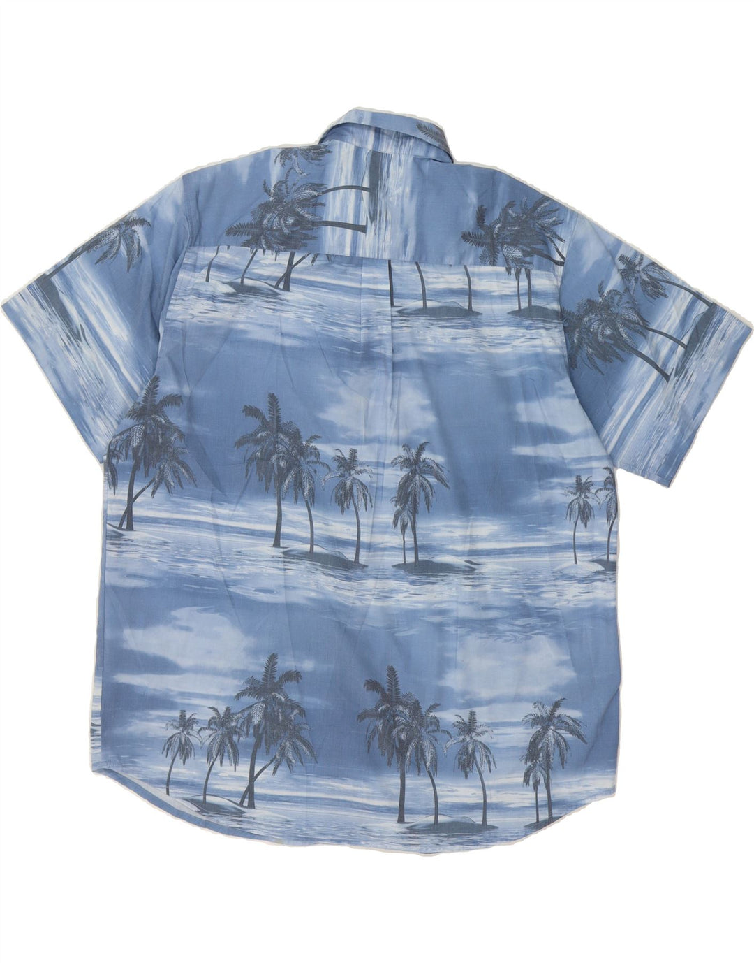 BLUE MONDAY Mens Short Sleeve Shirt Size 41/42 Large Blue Hawaiian Vintage Blue Monday and Second-Hand Blue Monday from Messina Hembry 