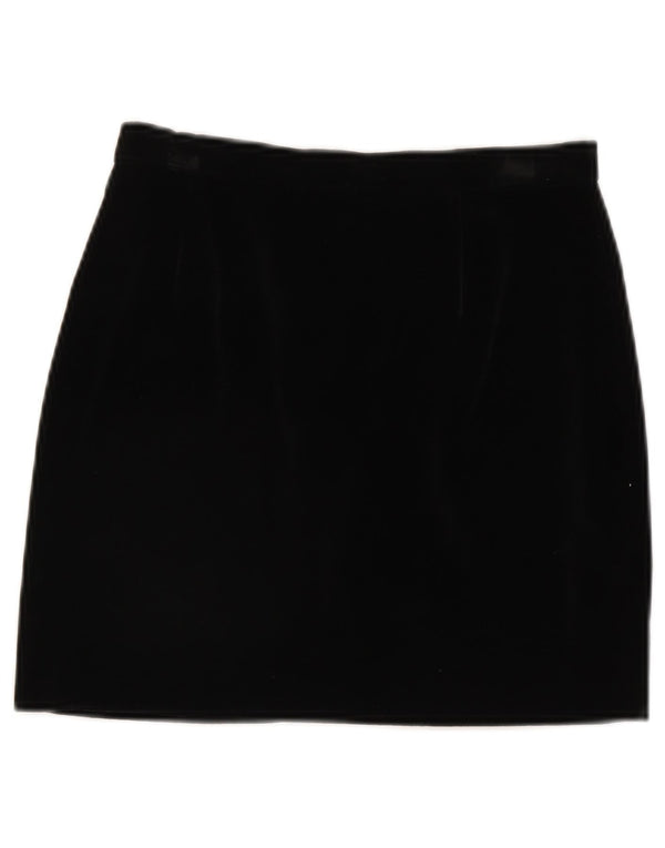 Elizabeth Ascot Damen Samt-Minirock IT 42 Medium W28 Schwarz