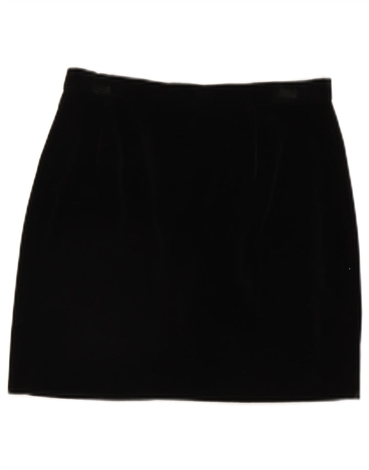 Elizabeth Ascot Damen Samt-Minirock IT 42 Medium W28 Schwarz