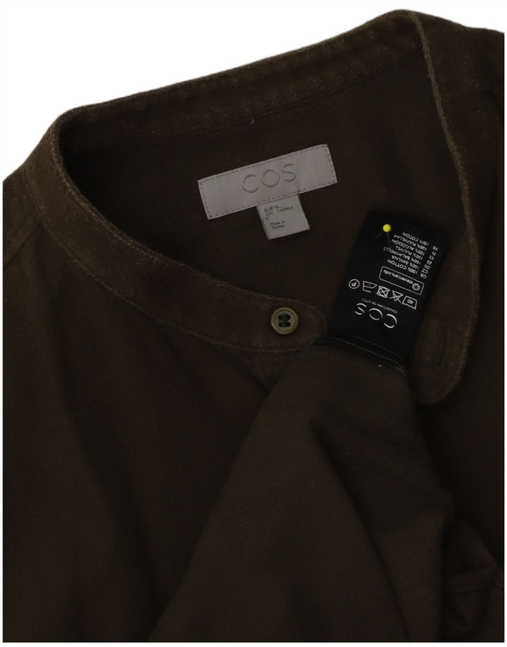 Cos Herrenhemd Small Khaki Baumwolle