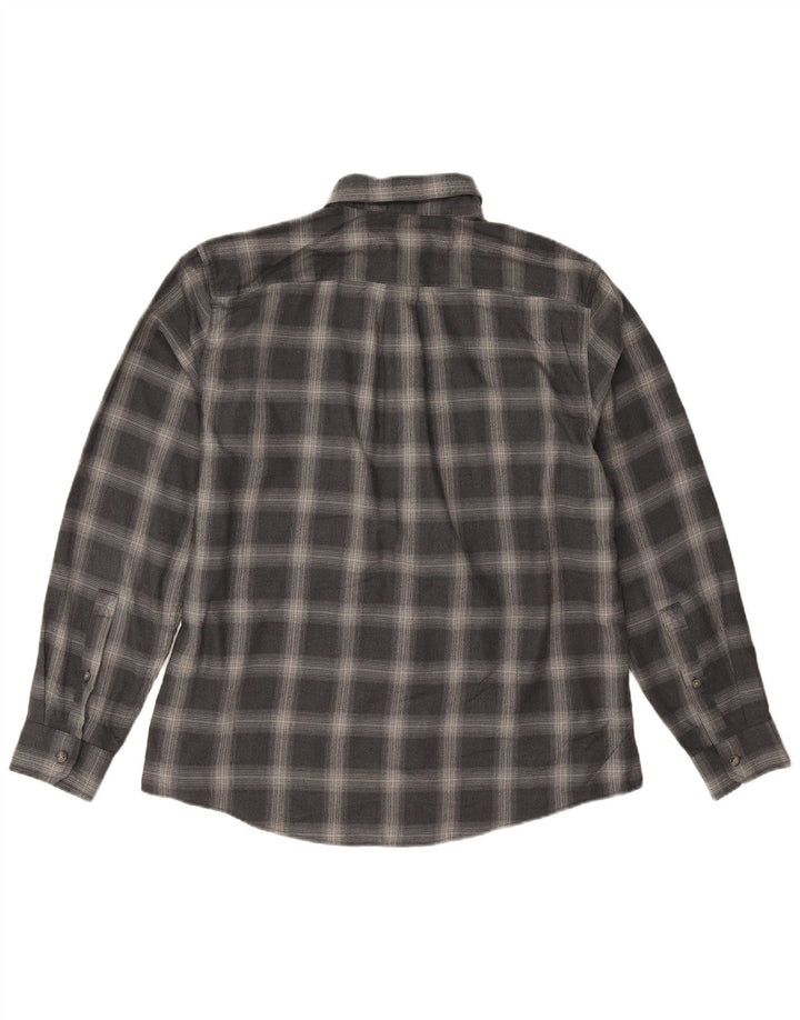 Eddie Bauer Herren-Flanellhemd, groß, marineblau, kariert, Polyester