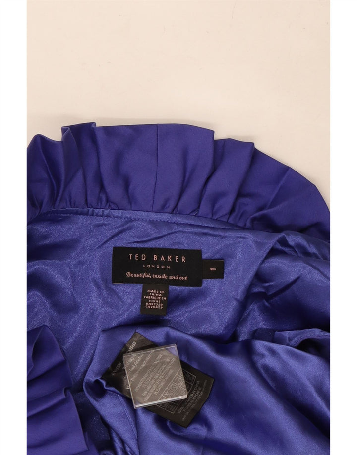 Ärmelloses Etuikleid für Damen von TED BAKER, Größe 1, klein, lila Baumwolle
