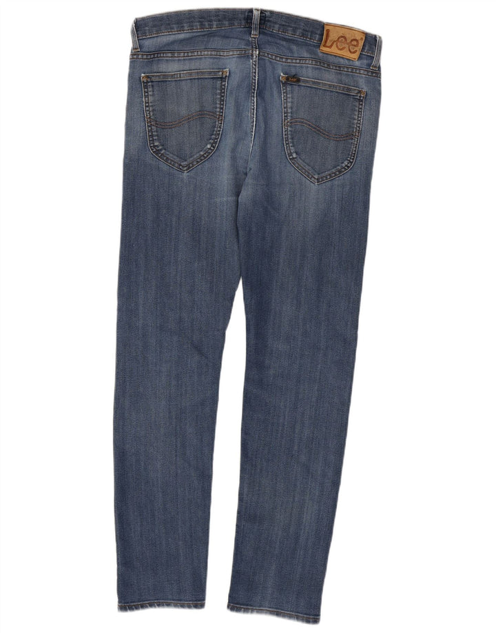 LEE Herren Daren Zip Fly Slim Jeans W34 L32 Blaue Baumwolle