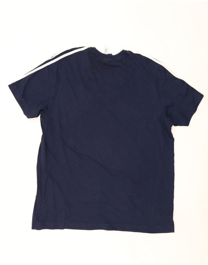 ADIDAS Herren T-Shirt Top Large Marineblau Baumwolle