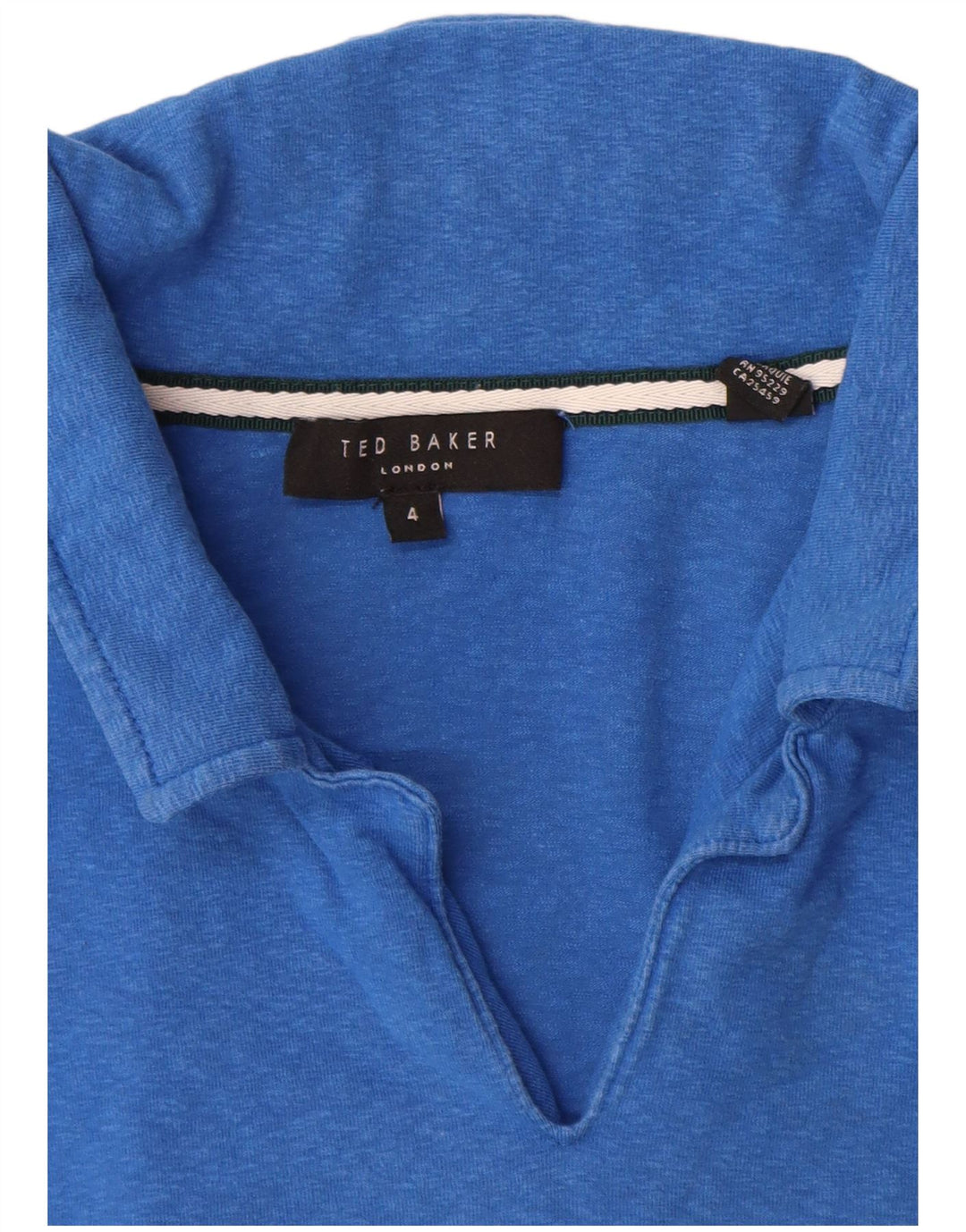 Ted Baker Herren-Poloshirt, Größe 4, groß, blaue Baumwolle