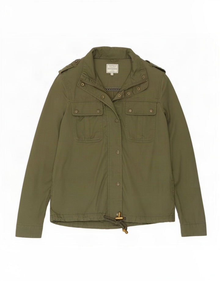Fat Face Damen Militär-Utility-Jacke UK 8 Small Khaki Lyocell