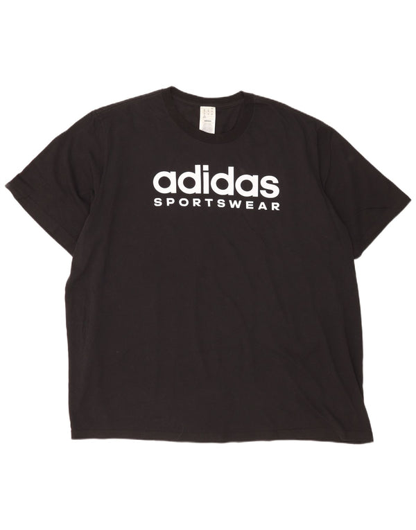 Adidas Herren Grafik T-Shirt Top 3XL Schwarz Baumwolle